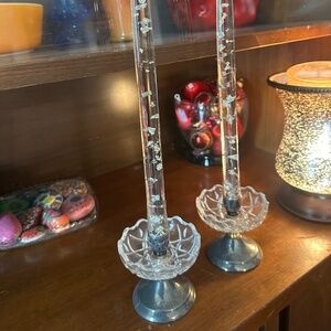 Lucite candle sticks
